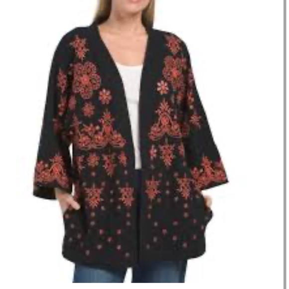 New Johnny Was JULIANNA SHORT KIMONO Jacket size S . Red tag removable!